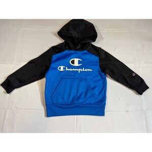 Champion Boys Hoodie Sweatshirt 5/6 - Blue & Black